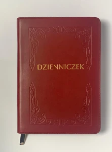 Dzienniczek skóra Bordo Duży