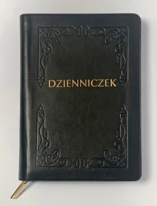 Dzienniczek skóra  Czarny Mały